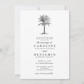 Elegant Tropical Palm Tree Wedding Kaart (Voorkant)