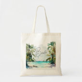 Elegant Tropical Palm Trees Vrijgezellenfeest Tote Bag (Voorkant)