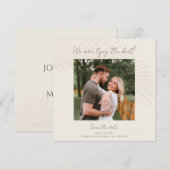Elegant Tropical Photo Save the Date Notice Kaart (Voorkant / Achterkant)