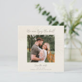 Elegant Tropical Photo Save the Date Notice Kaart (Staand voorkant)