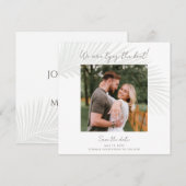 Elegant Tropical Photo Save the Date Notice Kaart (Voorkant / Achterkant)