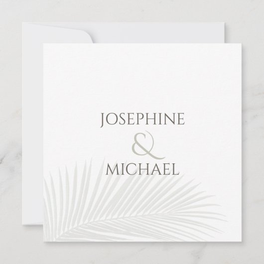 Elegant Tropical Photo Save the Date Notice Kaart (Achterkant)