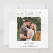 Elegant Tropical Photo Save the Date Notice Kaart (Voorkant)