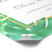 Elegant Tropical Pineapple Weddenschap Welkomsttek Poster (Hoek)