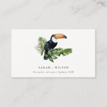 Elegant Tropical Rainforest Toucan Fauna Wedding