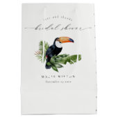 Elegant Tropical Rainforest Toucan Vrijgezellenfee Medium Cadeauzakje (Achterkant)