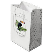 Elegant Tropical Rainforest Toucan Vrijgezellenfee Medium Cadeauzakje (Achterkant Gekanteld)