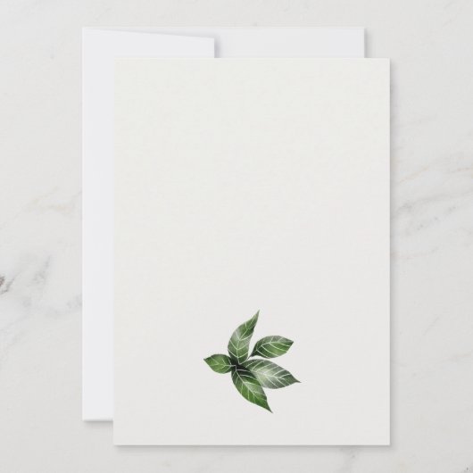 Elegant Tropical Rainforest Toucan Wedding Invite Bedankkaart (Achterkant)