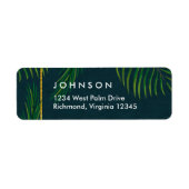 Elegant Tropical Return Address Labels (Voorkant)