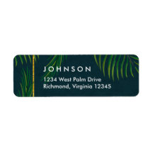 Elegant Tropical Return Address Labels