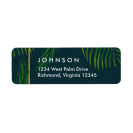 Elegant Tropical Return Address Labels