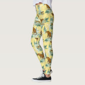 Elegant Tropical Safari Wild Cats Tiger Yellow Leggings (Links)