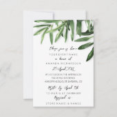 Elegant Tropical Sage Mint Green Gold White Kaart (Voorkant)