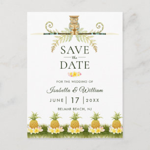 Elegant Tropical Save the Date Invitation Aankondigingskaart