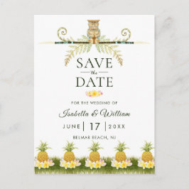 Elegant Tropical Save the Date Invitation Aankondigingskaart
