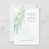 Elegant Tropical Save the Date Wedding Photo Card (Voorkant)