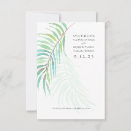 Elegant Tropical Save the Date Wedding Photo Card