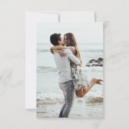 Elegant Tropical Save the Date Wedding Photo Card (Achterkant)