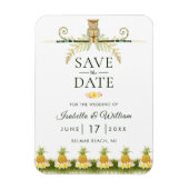 Elegant Tropical Save the Date Zomer Bruiloft Magneet (Verticaal)