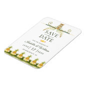 Elegant Tropical Save the Date Zomer Bruiloft Magneet (Linkerzijde)