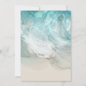 Elegant Tropical Summer Blue Ocean Beach Wedding Kaart (Achterkant)