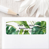 Elegant Tropical Summer Palm Leaves Chic Etiket (Insitu)