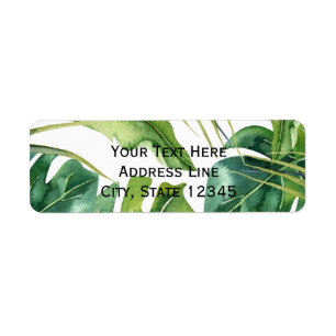 Elegant Tropical Summer Palm Leaves Chic Etiket