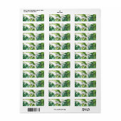 Elegant Tropical Summer Palm Leaves Chic Etiket (Full Sheet)