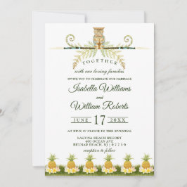 Elegant Tropical Summer Wedding Kaart