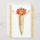 Elegant Tropical Summer Wedding Kaart (Achterkant)