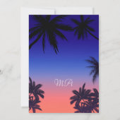 Elegant Tropical Sunset Summer Beach Vrijgezellenf Kaart (Achterkant)