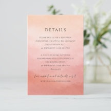 Elegant Tropical Sunset Watercolor Wedding