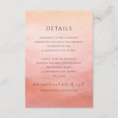 Elegant Tropical Sunset Watercolor Wedding Informatiekaartje (Voorkant)