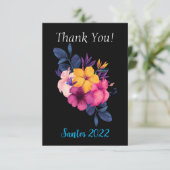 Elegant Tropical Theme Weddenschap Bedankt kaarten (Staand voorkant)