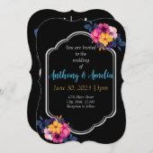 Elegant Tropical Theme Weddenschap Kaart (Voorkant / Achterkant)