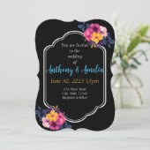 Elegant Tropical Theme Weddenschap Kaart (Staand voorkant)