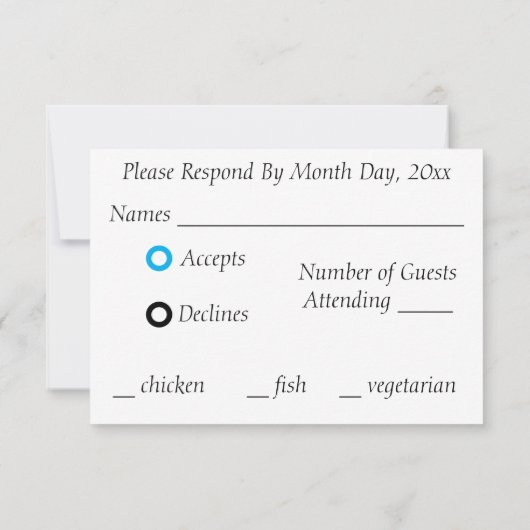 Elegant Tropical Theme Wedding RSVP (Achterkant)