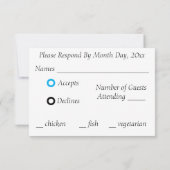 Elegant Tropical Theme Wedding RSVP Kaartje (Achterkant)
