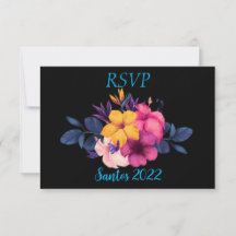 Elegant Tropical Theme Wedding RSVP