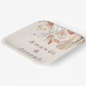 Elegant Tropical Waterverf Spring Floral Wedding Papieren Bordje (Gebogen)