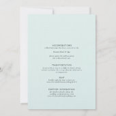 Elegant Tropical Waves Beach all in one Wedding Kaart (Achterkant)