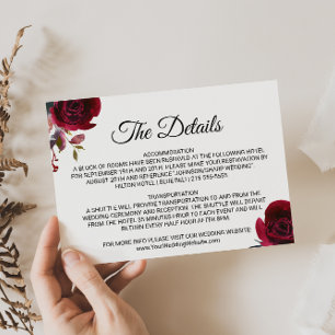 Elegant Tropical Wedding Details invoegen Kaart