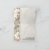 Elegant Tropical White Floral Greenery Bedankkaart (Binnen)
