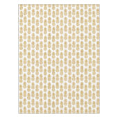 Elegant Tropical White Gold Pineapple Patroon Tafelkleed (Voorkant)