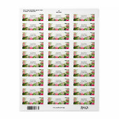 Elegant Tropics Green laat de Floral Waterverf ove Etiket (Full Sheet)