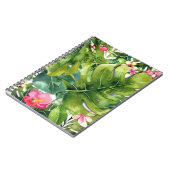 Elegant Tropics Green laat de Floral Waterverf ove Notitieboek (Linkerzijde)
