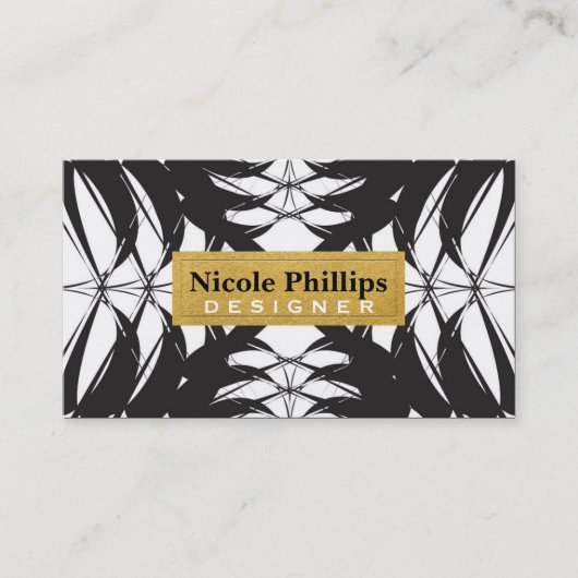 Elegant tropisch Abstract ananas Visitekaartje (Voorkant)