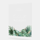 Elegant Tropisch Bachelorette Acryl Welkomstbord Acryl Bord (Hoek)