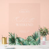 Elegant Tropisch Bachelorette Acryl Welkomstbord Acryl Bord (Huwelijk)