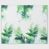 Elegant tropisch bladgroen inpakpapier (Vlak)